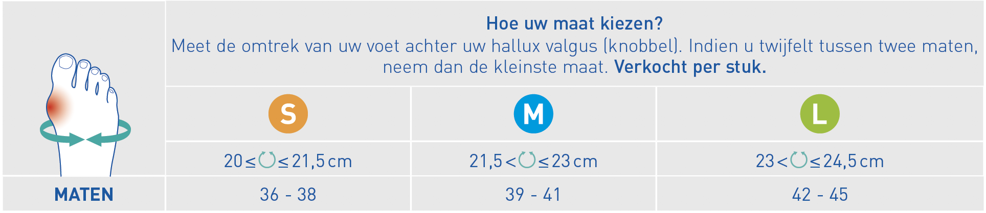Hoe uw maat kiezen ?